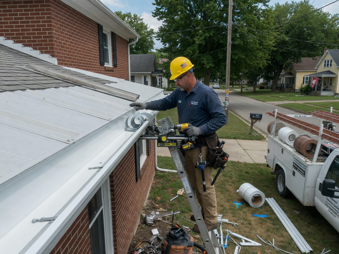 gutter installation in Seelyville